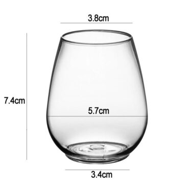 120ml PET Plastic Stemless Wine Glasses