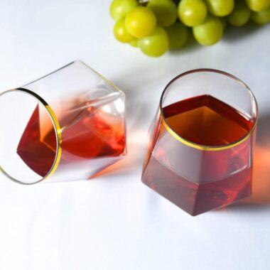 Diamond Plastic Stemless Wine Glasses