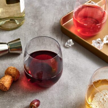 Plastic Stemless Wine Glasses