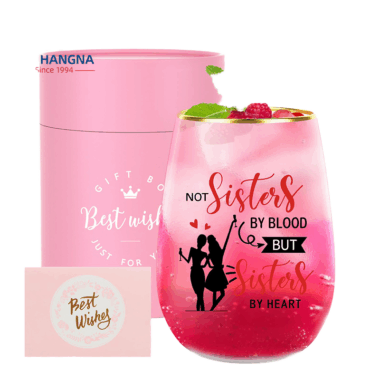 Custom Logo Transparent Stemless Glasses