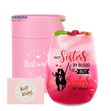 Custom Logo Transparent Stemless Glasses
