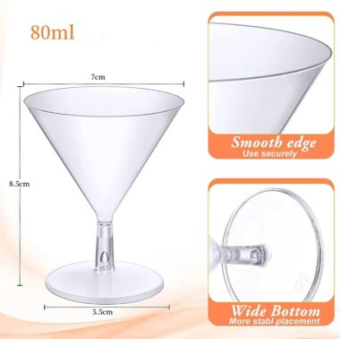 Mini Plastic Cocktail Glasses for Parties
