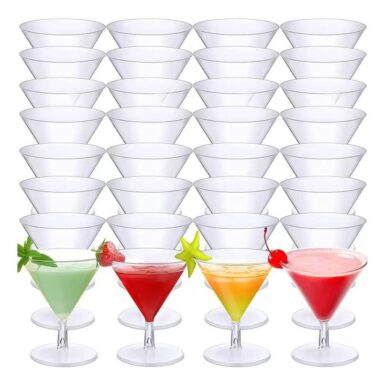 Mini Plastic Cocktail Glasses for Parties