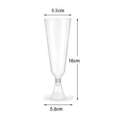 Disposable Transparent Plastic Champagne Glasses