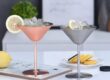 Stainless Steel Martini Cocktail Glasses