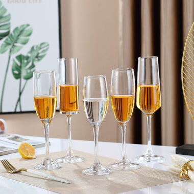 French Crystal Champagne and Wine Glasses