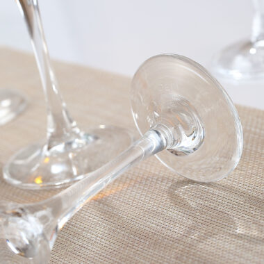 French Crystal Champagne and Wine Glasses