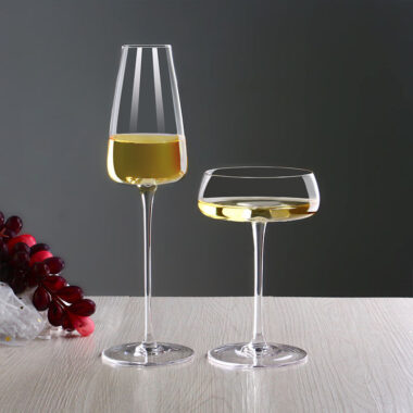 Flat Bottom Champagne and Wine Glass