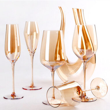 Handmade Crystal Amber Wine