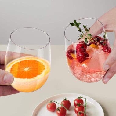 Plastic Stemless Wine Glasses