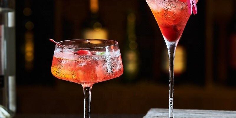 Long Stem Crystal Cocktail Glasses