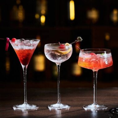Long Stem Crystal Cocktail Glasses