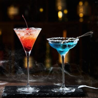 Long Stem Crystal Cocktail Glasses