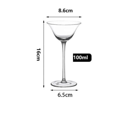 Long Stem Crystal Cocktail Glasses