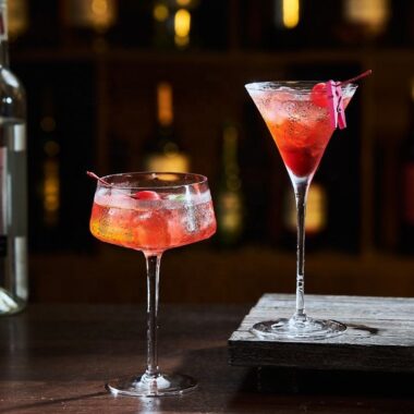 Long Stem Crystal Cocktail Glasses