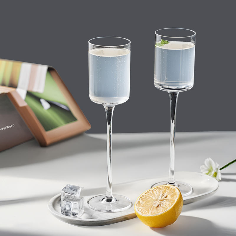 Modern Japanese Crystal High Stem Cocktail Glasses for Champagne & Wine (1) Luxury High Stem Japanese Cocktail Glass