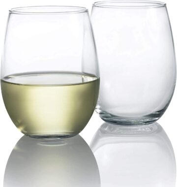 Premium Crystal Stemless Wine Glasses