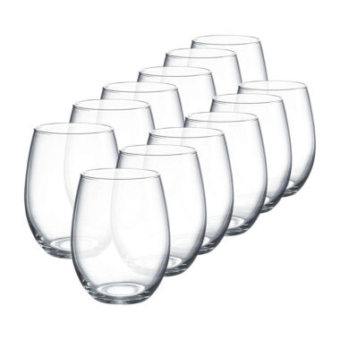 Premium Crystal Stemless Wine Glasses