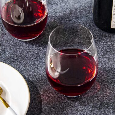 Premium Crystal Stemless Wine Glasses