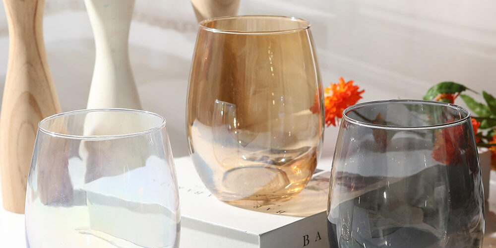 Premium Crystal Stemless Wine Glasses