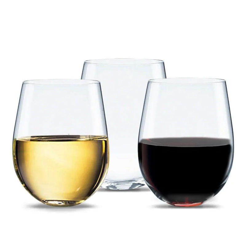 Stemless Plastic Wine Glasses