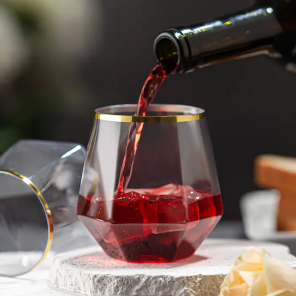 rotating crystal whiskey glass tumbler