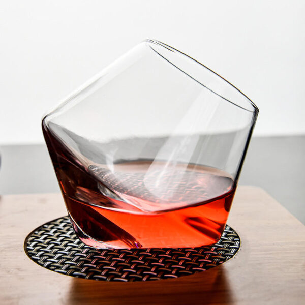 stemless shot glass and whiskey tumbler