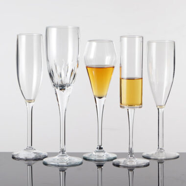 Unbreakable reusable champagne flute glass