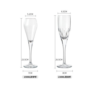 Unbreakable reusable champagne flute glass