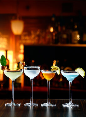 cocktail glass with unique shape