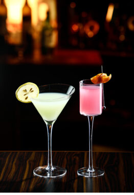 cocktail glass with unique shape