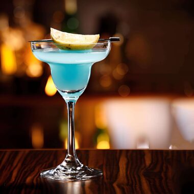 Tropical retro margarita cocktail glass