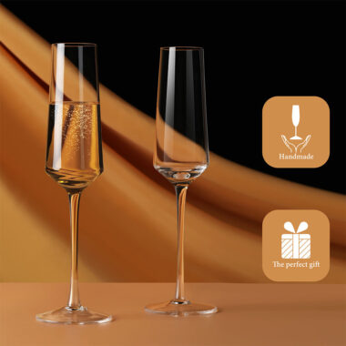 champagne flute glasses for wedding tables
