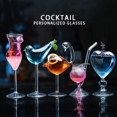 cocktail glass with creative shape for wine