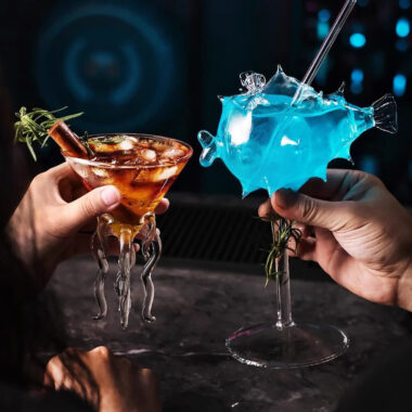 cocktail glass with creative shape for wine