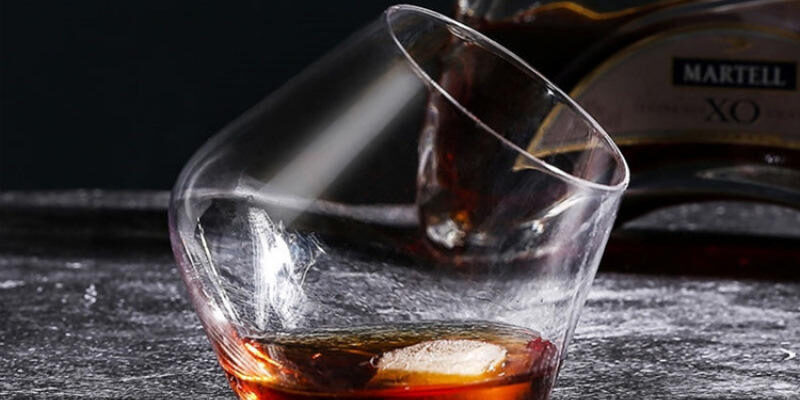 300ml handmade stemless rolling shot glass